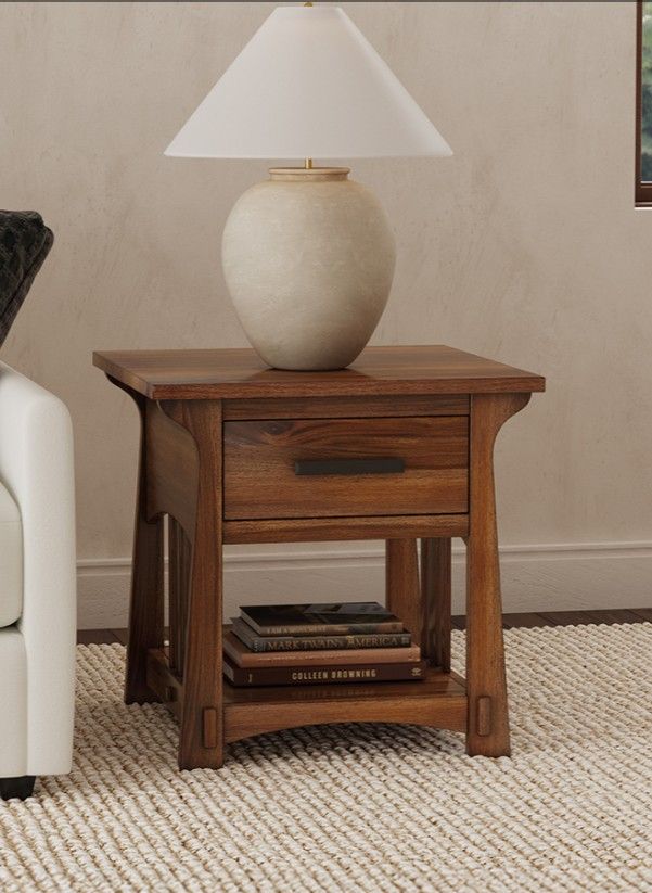 A-America® Eldora Saddle Brown End Table-1