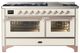 Ilve® Majestic III 60" Antique White Pro Style Dual Fuel Natural Gas Range with Triple Glass Door and Copper Trim-0