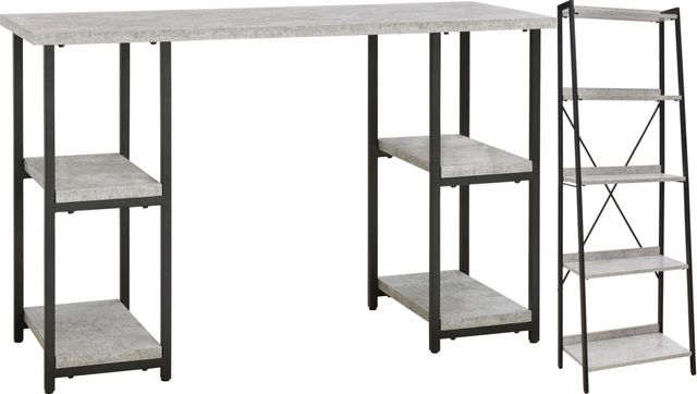 Signature Design by Ashley® Lazabon 2-Piece Black/Gray Home Office Desk Set-0