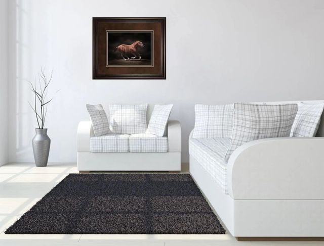 Classy Art Stallion on Black by Edoma Wall Art-2