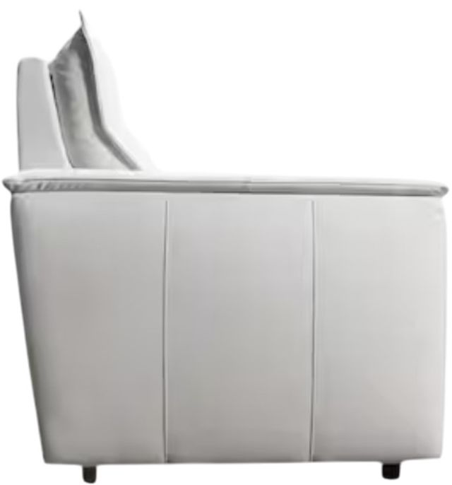 Bassett® Furniture Club Level Chauncey Vanilla Leather Power Reclining Loveseat with Console-2