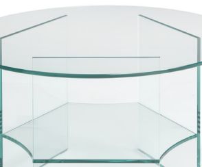 Natuzzi Editions Pepe Glass Round Corner Table-1