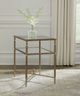 Signature Design by Ashley® Cloverty Glass Top End Table with Aged Gold Base-3