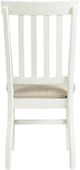 Elements International Stone White White Slat Back Side Dining Chair-3