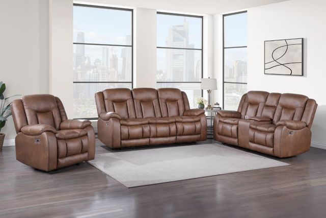 New Classic® Home Furnishings Morello Brown Power Glider Recliner-1