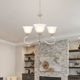 YHD Ribbon Falls Satin Nickel 3-Light Chandelier-1
