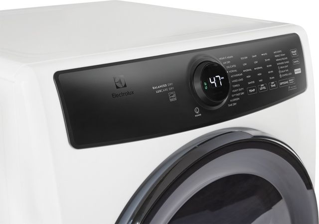 Electrolux® 700 Series 8 Cu. Ft. Matte White Front Load Gas Dryer with Perfect Steam™-4