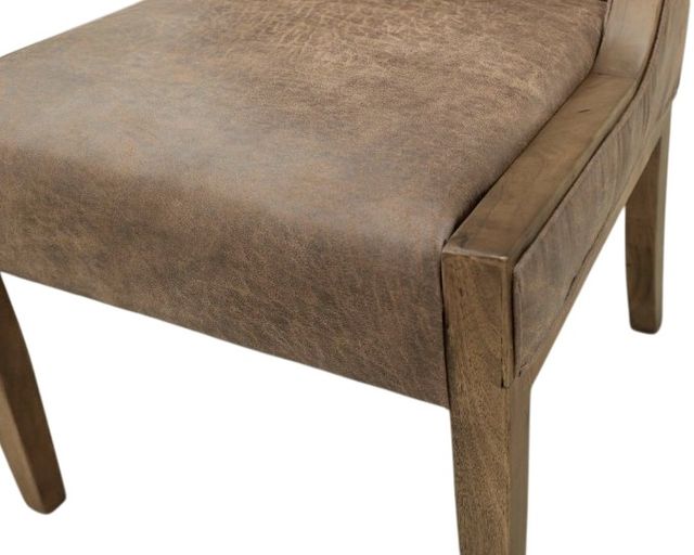 International Furniture Direct Mezquite Natural Brown Upholstered Side Chair-4