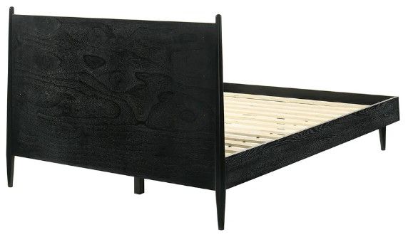 Armen Living Artemio Black/Gray Queen Platform Panel Bed-3