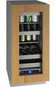 U-Line 5 Class Collection 15” 2.9 Cu. Ft. Panel Ready Beverage Center with Reversible Hinge Glass Door-0