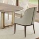Michael Amini® Houston Mushroom Gray/Walnut Arm Chair-1