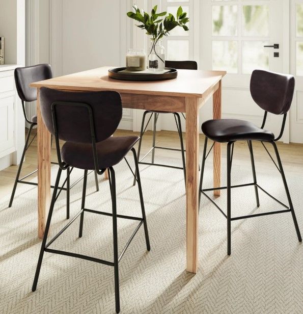 Jofran Inc. Owen Dark Brown Upholstered Counter Stool-1