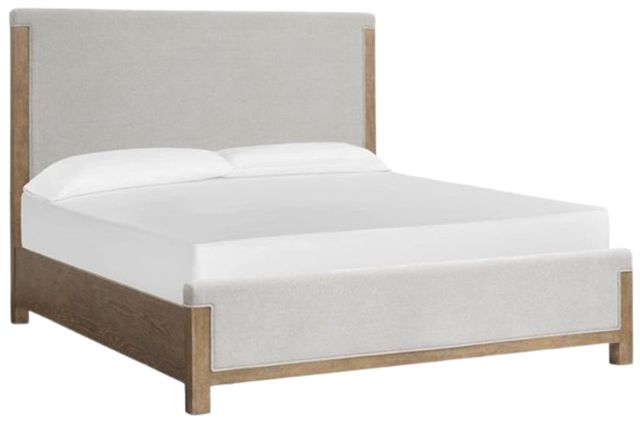 Magnussen Home® Plum Creek Elite Dove/Sierra Brown Upholstered King Panel Bed-0