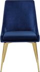 Meridian Furniture Karina Navy/Gold Velvet Dining Chair-1
