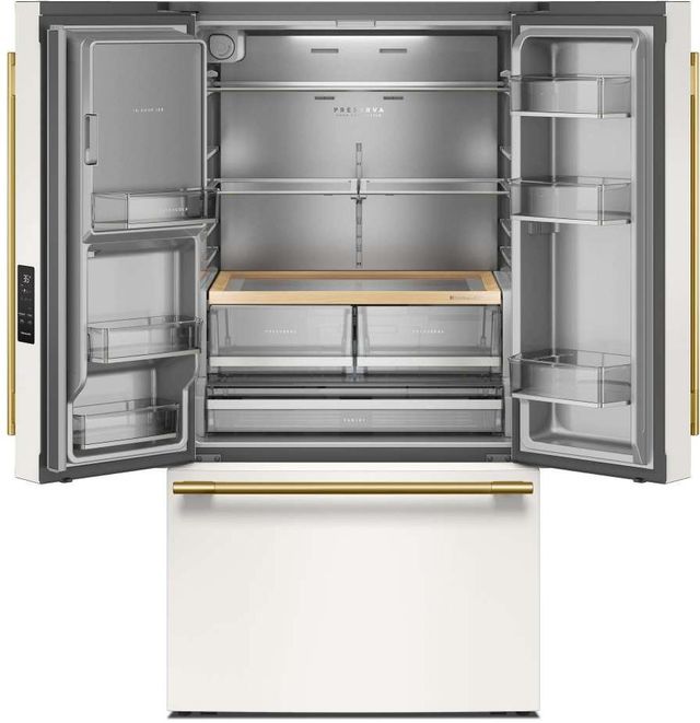 KitchenAid® 36" 30.5 Cu. Ft. Porcelain French Door Refrigerator with Exterior Water and Ice Dispenser-1
