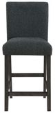 Coaster® Alba 2-Piece Black/Charcoal Gray Dining Counter Stool Set-4