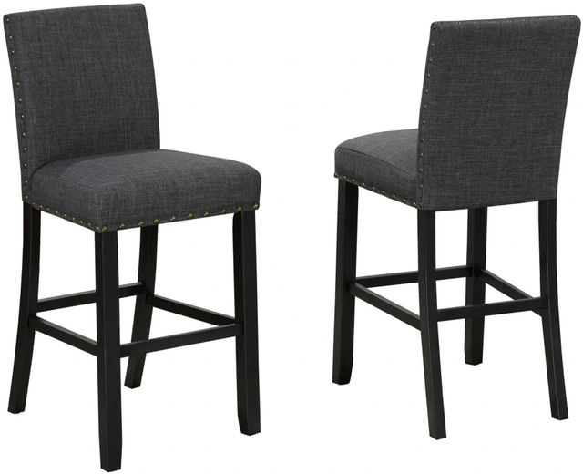 Brassex Inc. Avery 2-Piece Grey 29'' Bar Stool Set-0
