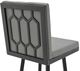 Armen Living Gem 30" Gray Swivel Bar Stool-2