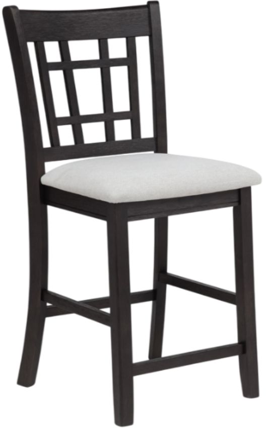 Crown Mark Hartwell Charcoal Black/White Dining Counter Stool-0
