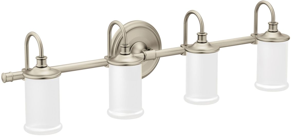 Moen® Belfield™ Brushed Nickel Four Globe Bath Light
