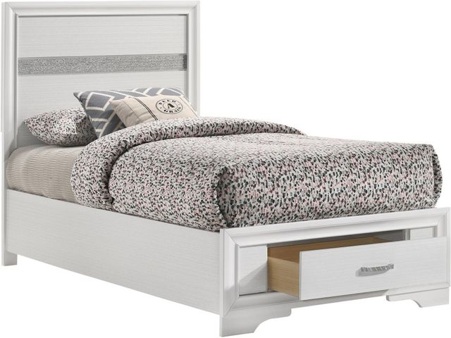 Coaster® Miranda 4-Piece White Twin Storage Bedroom Set-4