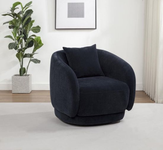 Coaster® Arnaud Navy Upholstered Swivel Accent Chair-1