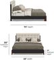 Flexsteel® Waterfall Ebony Queen Upholstered Panel Bed-3