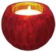 A & B Home Red Embossed Pattern Candle Holder-2