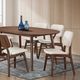 Furniture of America® Uzwil 7-Piece Beige/Walnut Dining Table Set-1