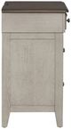 Liberty Furniture Ivy Hollow Dusty Taupe/Weathered Linen Bedside Chest with Charging Station-3