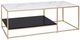Moe's Home Collection Mies Black/White Coffee Table with Gold Frame-0