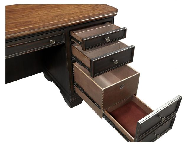 aspenhome® Hampton Black Cherry Credenza Desk-2