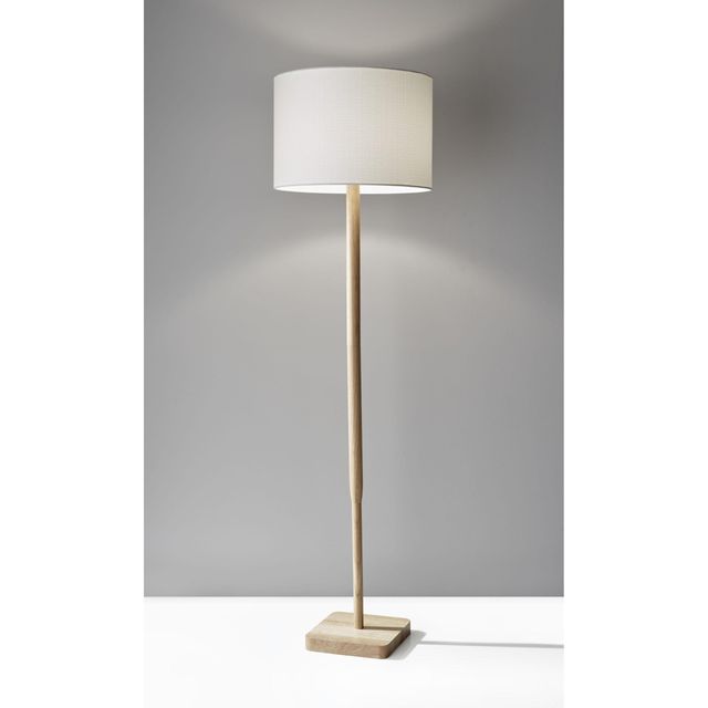 Adesso® Ellis Natural Rubber Wood Floor Lamp-3