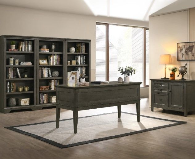 Intercon San Mateo Gray Bunching Bookcase-1