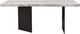 Moe's Home Collection Evans White Washed Dining Table with Black Metal Base-2