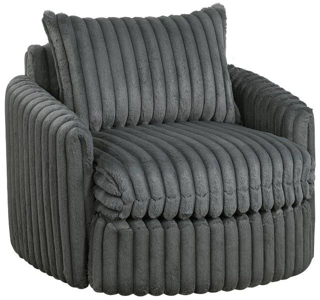 Homelegance® Tomball Dark Gray Swivel Accent Chair-0
