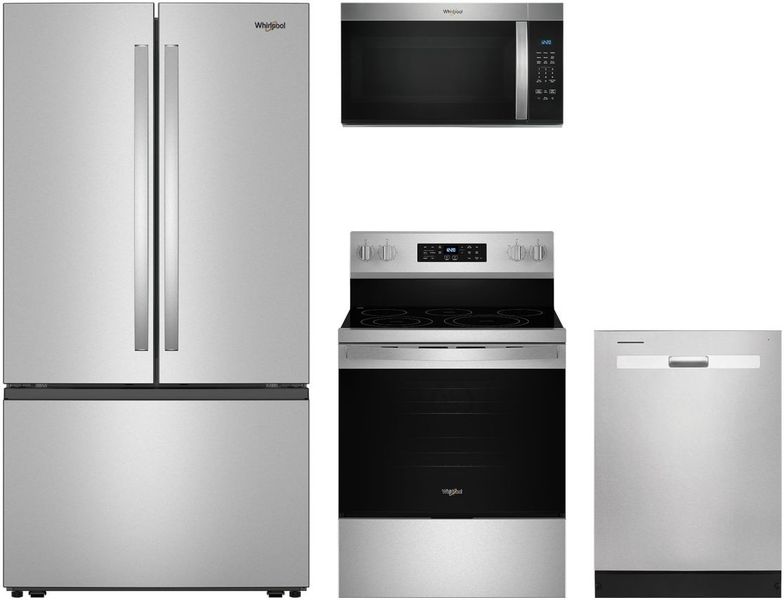 Whirlpool Kitchen Appliance Rental Packages Reference: Whirlpool 4 Piece Stainless Steel Kitchen Package With Scratch Dent