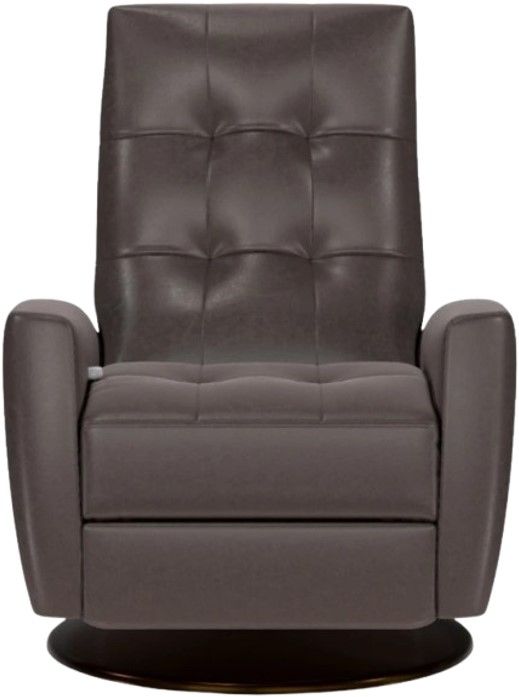 American Leather® Customizable Clark Leather 44" Power Swivel Recliner-1