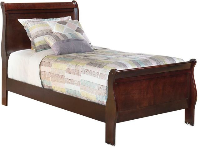 Signature Design by Ashley® Alisdair 4-Piece Dark Brown Twin Sleigh Bed Set-1