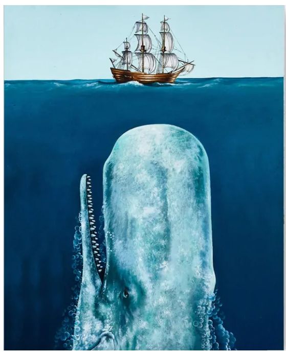 Bramble Whale and Ship Wall Art-0