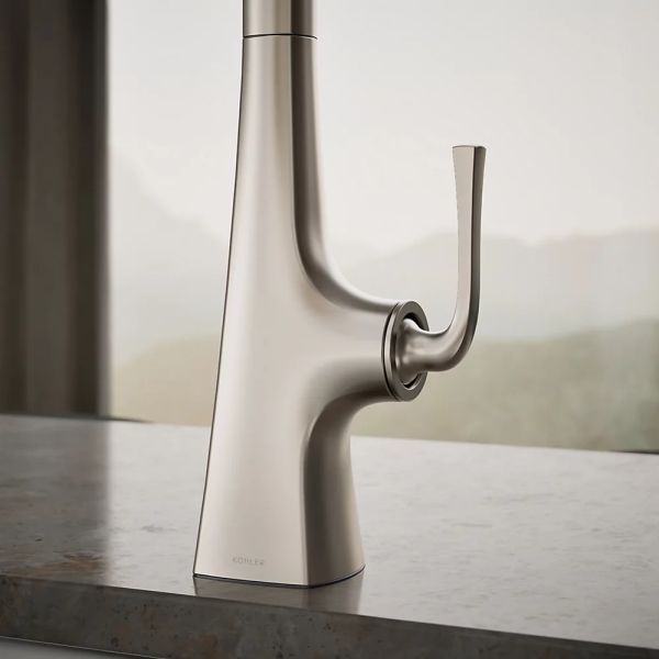 KOHLER® Graze® Vibrant Stainless Kitchen Sink Faucet with 3-Function Sprayhead-4