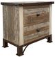 International Furniture Direct Antique Brown Nightstand-0