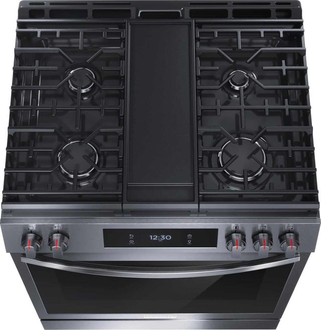 Frigidaire Gallery® 30" Smudge-Proof® Black Stainless Steel Slide In Gas Range-3