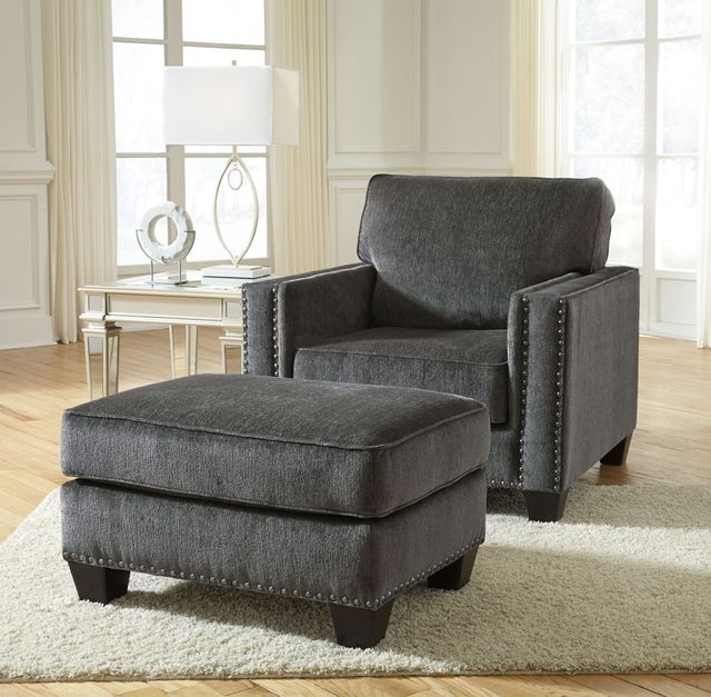 Benchcraft® Gavril Smoke Ottoman-2