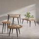 Jofran Inc. Prelude Suede Round End Table with Black Base-1
