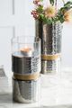 A & B Home Halloway Silver/Gold Candle Holder-2