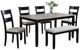 Crown Mark Lester 6-Piece Black/Gray Dining Set-0
