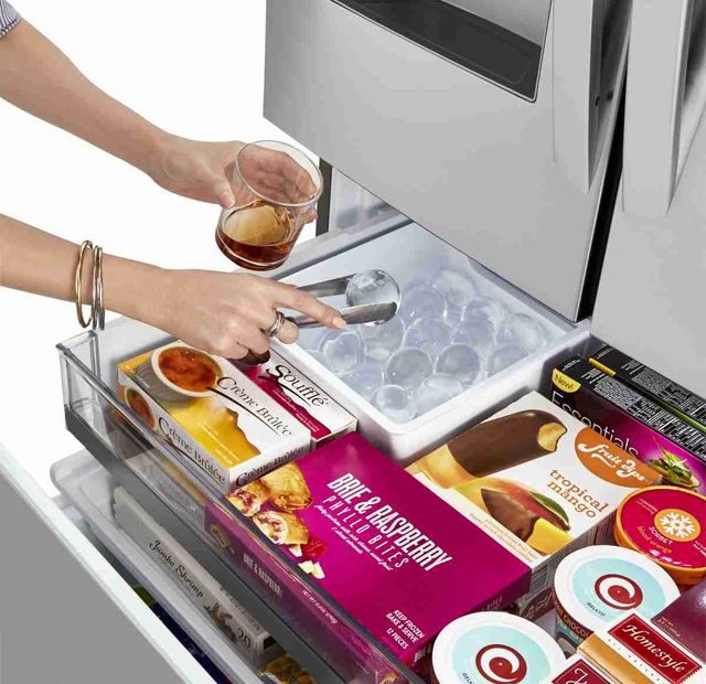 Counter depth french door refrigerator installed Counter depth french door refrigerator installed
