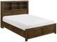 Homelegance® Sullivan Wire Brushed Oak King Storage Platform Bed-0