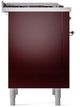 Ilve® Nostalgie II Series 36" Burgundy Pro Style Dual Fuel Range-3